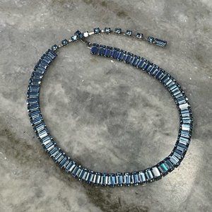 Blue rhinestone necklace #4